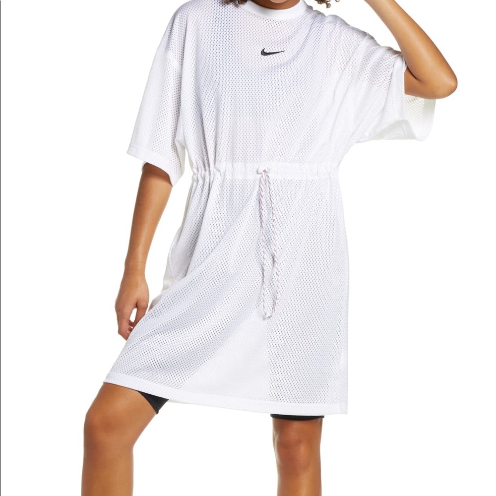 Nike White Mesh Dress